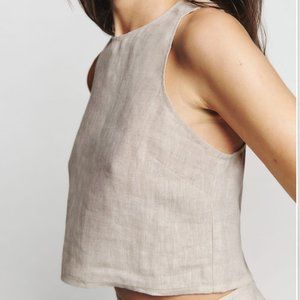 Reformation Beige Sleeveless Top